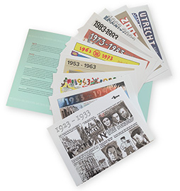 de tien banieren op A3-formaat